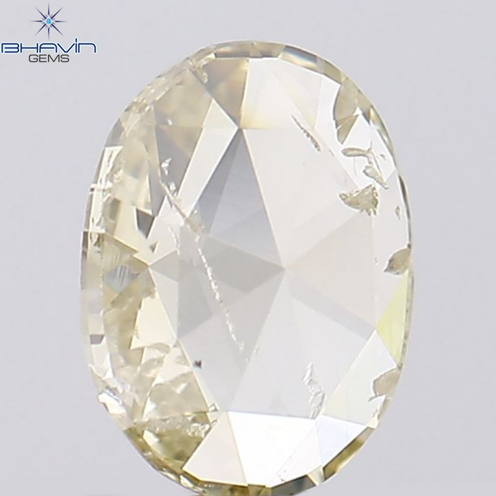 0.40 CT Oval Shape Natural Diamond Yellow Color SI2 Clarity (5.75 MM)