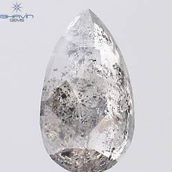 1.13 CT Pear Shape Natural Loose Diamond Salt And Pepper Color I3 Clarity (8.60 MM)
