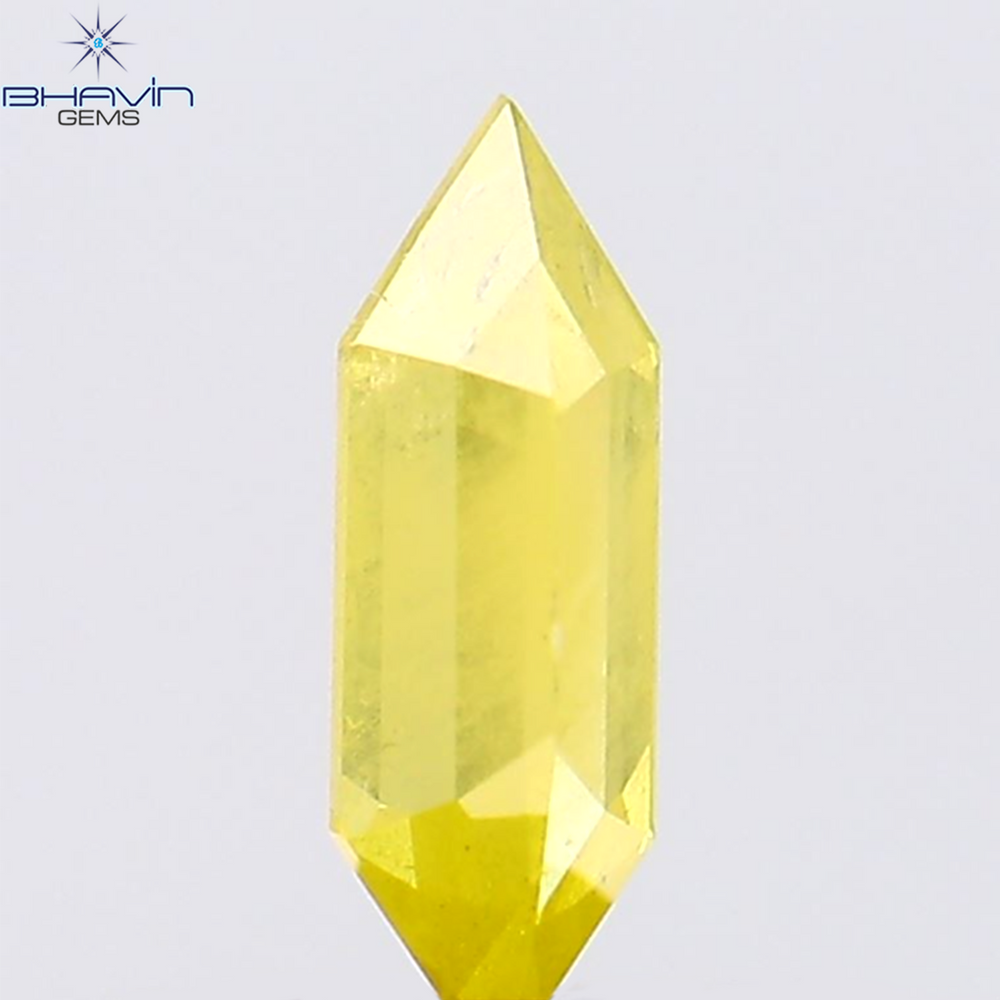0.19 CT Hexagon Shape Natural Diamond Yellow Color I2 Clarity (6.65 MM)