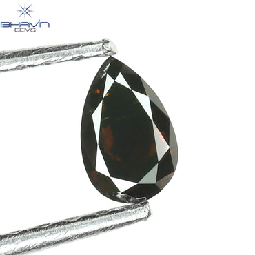 0.19 CT Pear Diamond Cognac Color Clarity SI1 (4.53 MM)