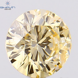 0.29 CT Round Shape Natural Diamond Orange Color SI1 Clarity (4.31 MM)