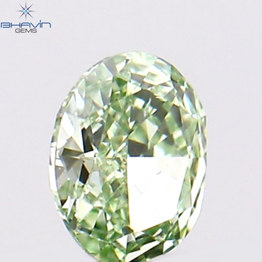 0.07 CT Oval Shape Natural Diamond Bluish Green Color VS2 Clarity (2.85 MM)