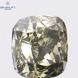 0.21 CT Cushion Shape Natural Diamond Gray Color VS1 Clarity (3.22 MM)