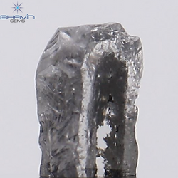 0.44 CT Rough Shape Natural Diamond Black Gray (Salt And Papper) Color I3 Clarity (4.95 MM)