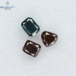 0.33 CT/3 Pcs Mix Shape Natural Diamond Mix Color SI1 Clarity (3.19 MM)