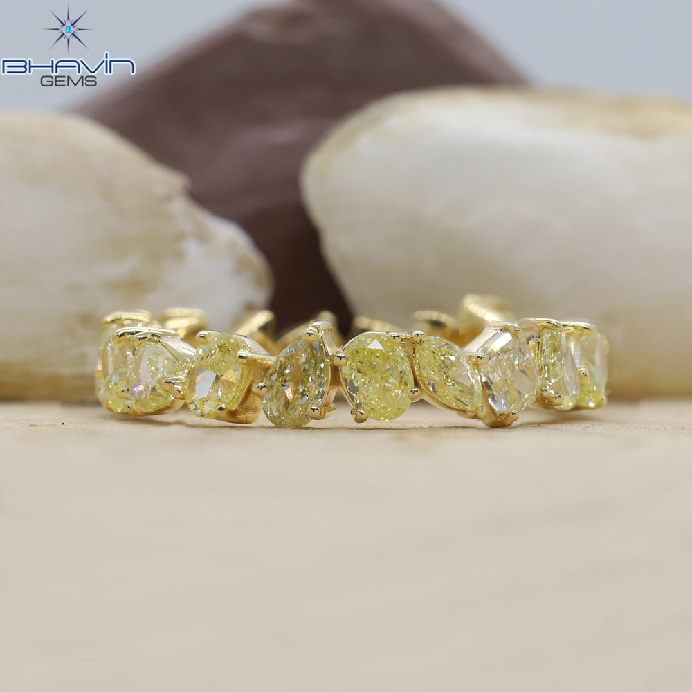 Mix Diamond, Natural Diamond Ring, Yellow Diamond, Gold Ring, Engagement Ring, Wedding Ring, Diamond Ring
