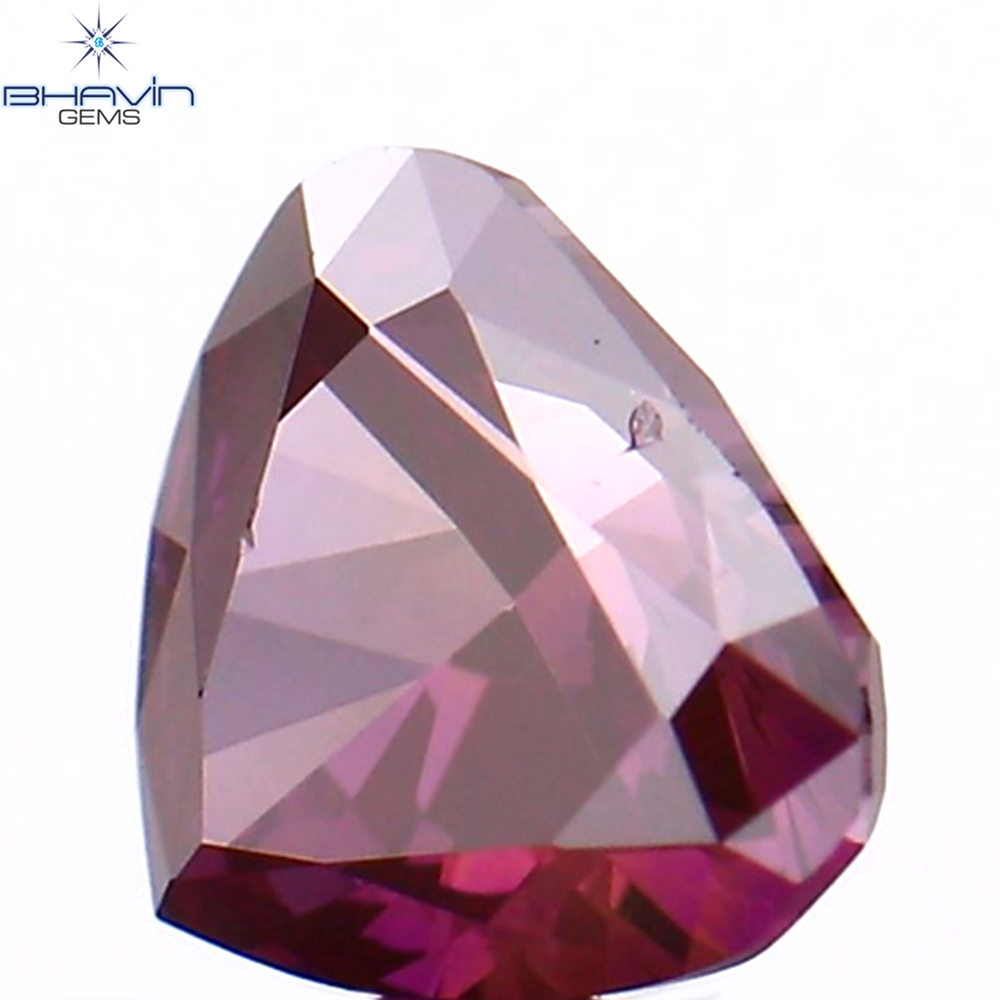 0.28 CT Heart Shape Enhanced Pink Color Natural Loose Diamond VS1 Clarity (4.49 MM)
