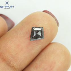 0.54 CT Kite Diamond Natural Loose Diamond Salt And Pepper Color I3 Clarity (6.92 MM)