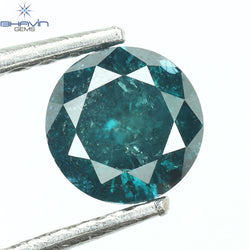 0.40 CT Round Diamond Natural Diamond Blue Color I3 Clarity (4.66 MM)