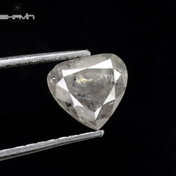 1.07 CT Heart Shape Natural Loose Diamond White Milky Color I3 Clarity (6.62 MM)