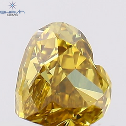0.26 CT Heart Shape Natural Diamond Orange Color VS2 Clarity (3.68 MM)