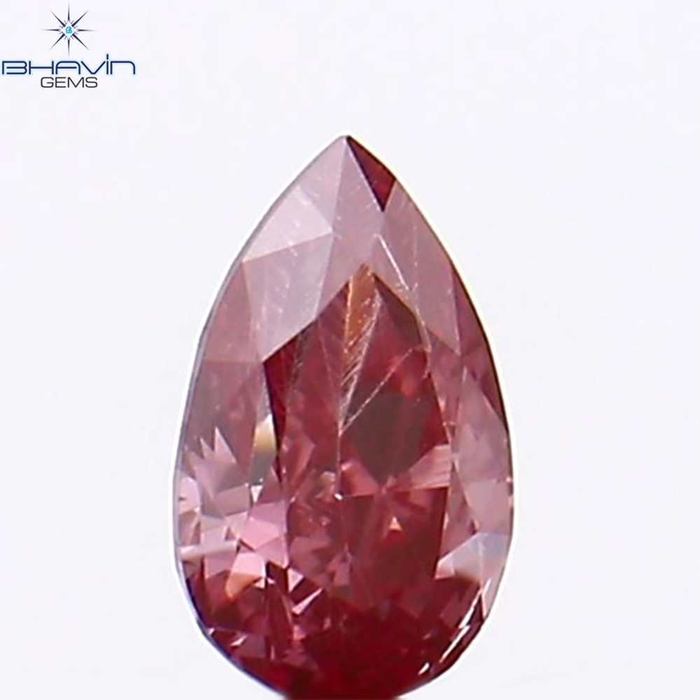 0.07 CT Pear Shape Natural Diamond Pink Color VS1 Clarity (3.40 MM)