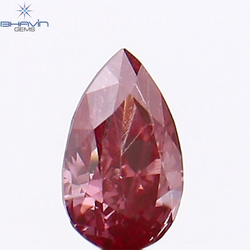 0.07 CT Pear Shape Natural Diamond Pink Color VS1 Clarity (3.40 MM)