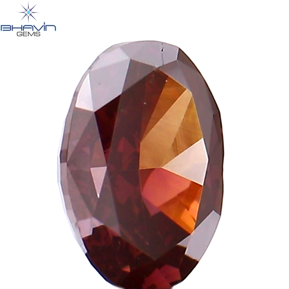 0.41 CT Oval Shape Natural Diamond Enhanced Pink Color VS2 Clarity (5.28 MM)