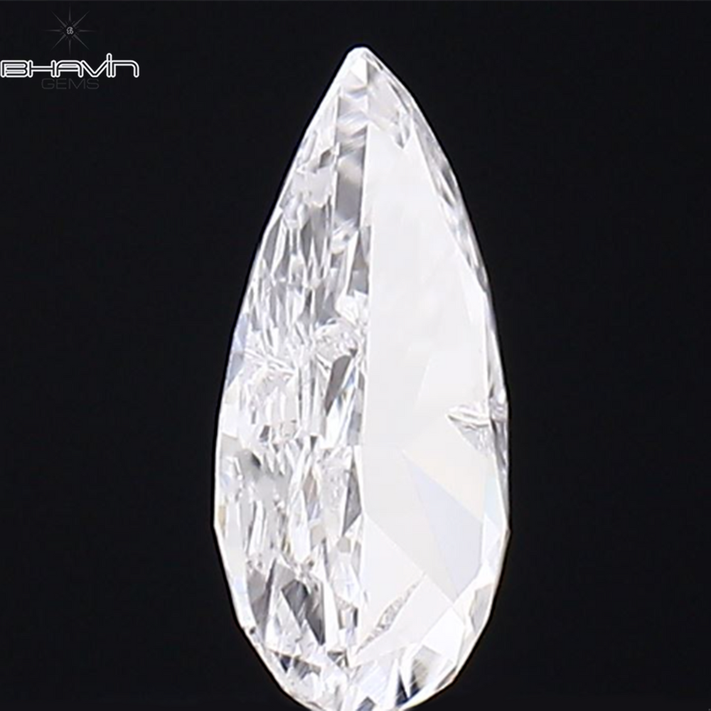 0.12 CT Pear Shape Natural Diamond White Color SI1 Clarity (4.85 MM)