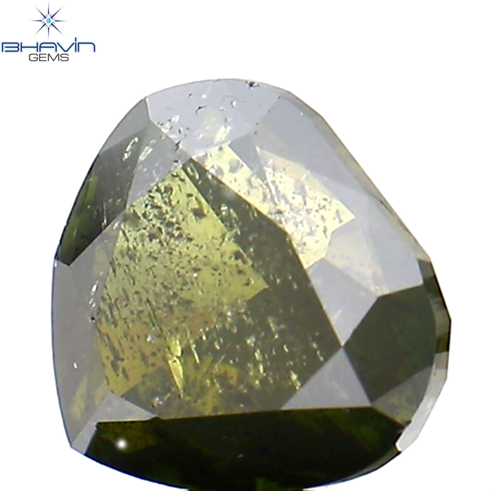 1.05 CT Heart Shape Natural Diamond Enhanced Green Color I2 Clarity (6.19 MM)