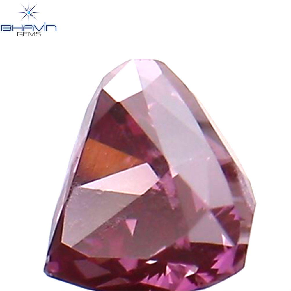 0.12 CT Heart Shape Natural Diamond Enhanced Pink Color VS2 Clarity (3.03 MM)