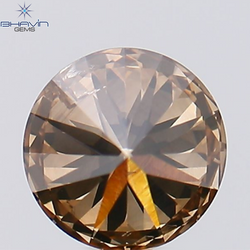 0.85 CT Round Shape Natural Diamond Brown Color SI1 Clarity (5.90 MM)