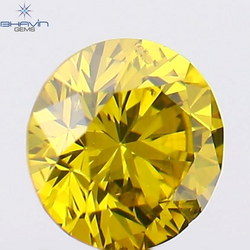 0.18 CT Round Shape Natural Diamond Orange Color VS2 Clarity (3.66 MM)