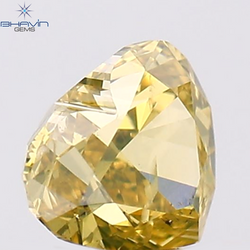 0.45 CT Heart Shape Natural Diamond Brown Yellow Color SI1 Clarity (4.73 MM)