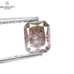 0.46 CT Radiant Shape Natural Diamond Pink Color I3 Clarity (4.67 MM)