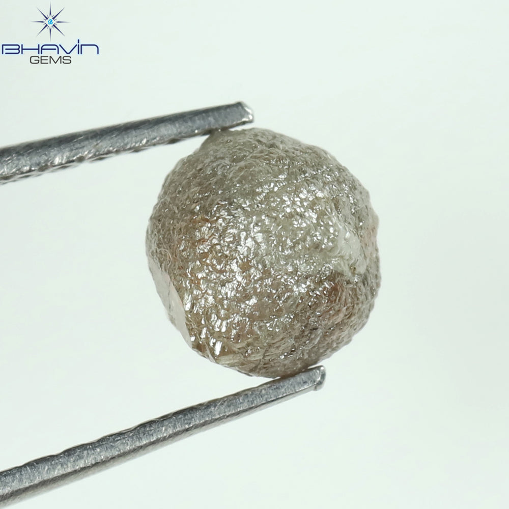 1.60 CT Rough Shape Salt And Pepper Color Natural Diamond I3 Clarity (5.75 MM)