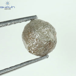 1.60 CT Rough Shape Salt And Pepper Color Natural Diamond I3 Clarity (5.75 MM)