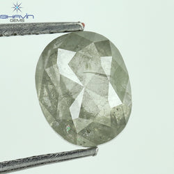1.27 CT Oval Shape Natural Loose Diamond White Milky Color I3 Clarity (7.09 MM)
