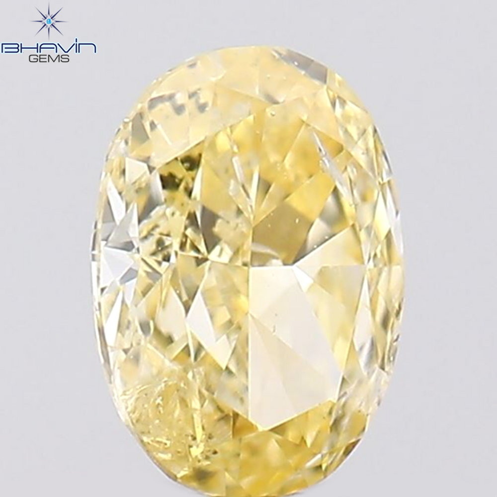 0.20 CT Oval Shape Natural Diamond Orange Color SI1 Clarity (4.24 MM)