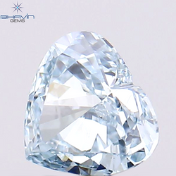 0.29 CT Heart Shape Enhanced Greenish Blue Color Natural Diamond VS2 Clarity (4.25 MM)