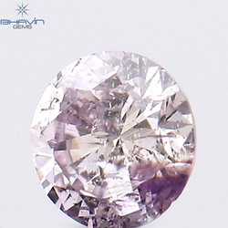 0.11 CT Round Shape Natural Diamond Pink Color I1 Clarity (3.14 MM)
