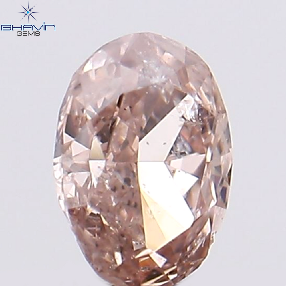 0.09 CT Oval Shape Natural Diamond Pink Color I1 Clarity (3.13 MM)
