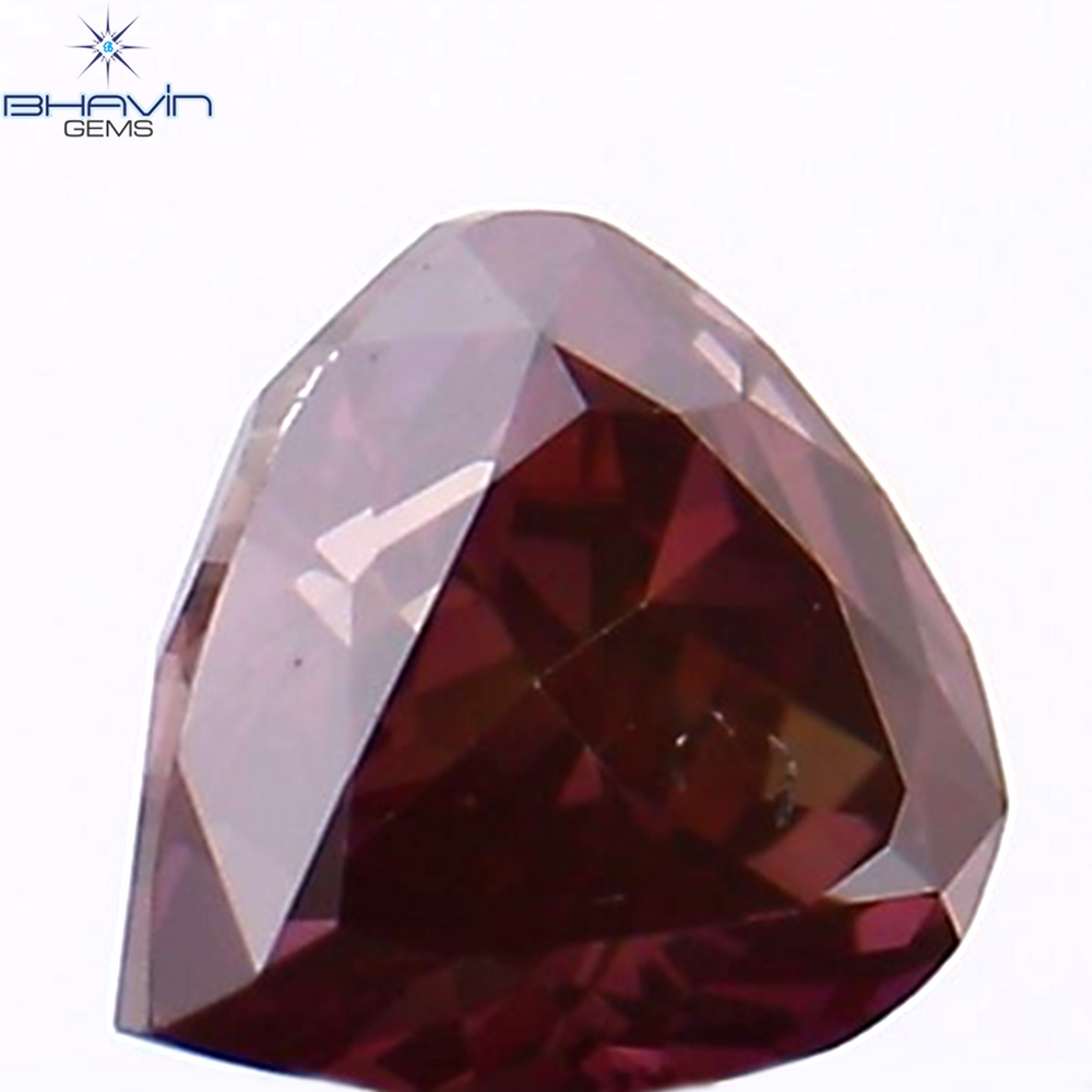 0.26 CT Heart Shape Enhanced Pink Color Natural Loose Diamond SI1 Clarity (3.92 MM)