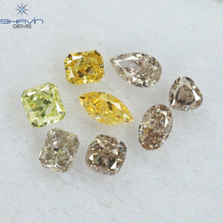 0.61 CT/8 Pcs Mix Shape Natural Diamond Mix Color SI Clarity (4.00 MM)