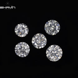0.45 CT/5 Pcs Round Shape Natural Loose Diamond White Color SI1 Clarity (2.80 MM)