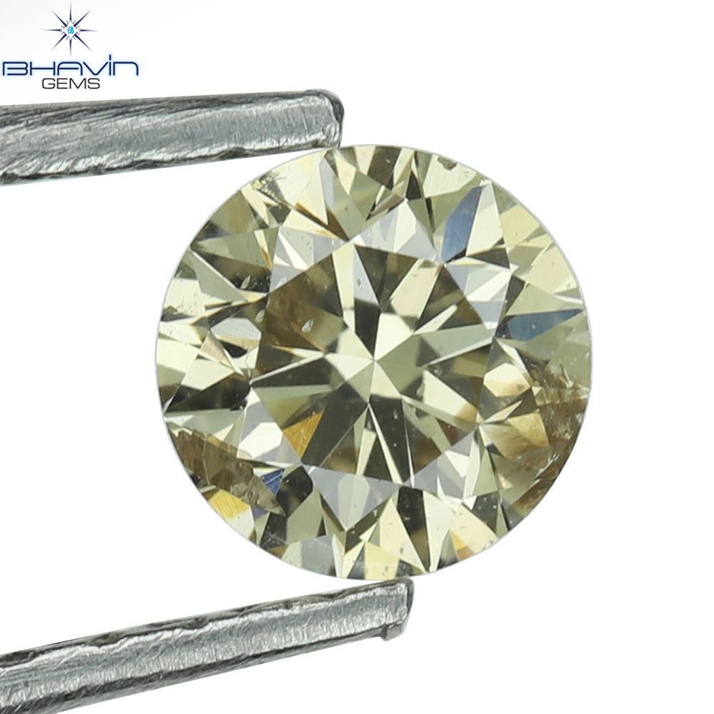 0.32 CT Round Shape Natural Loose Diamond Brown Color SI2 Clarity (4.25 MM)