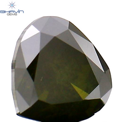 0.28 CT Heart Shape Natural Diamond Green Color I1 Clarity (4.17 MM)