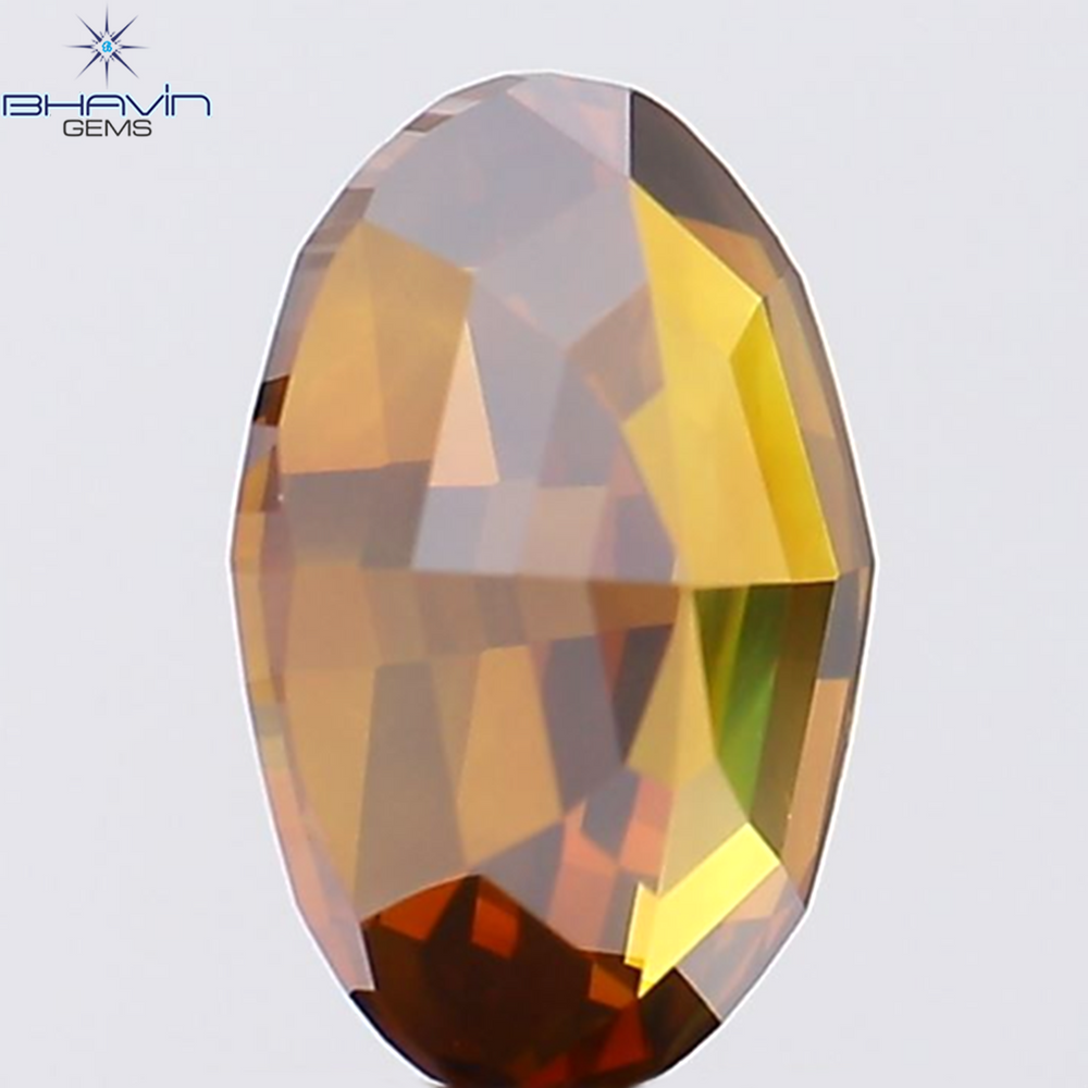 1.77 CT Oval Shape Natural Diamond Red Color VS1 Clarity (9.02 MM)
