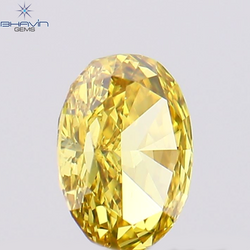 0.20 CT Oval Shape Natural Diamond Yellow Color VS1 Clarity (4.15 MM)