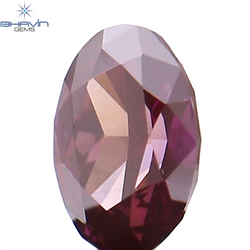 0.22 CT Oval Shape Natural Diamond Enhanced Pink Color VS1 Clarity (4.45 MM)