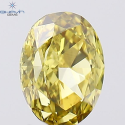 0.30 CT Oval Shape Natural Diamond Green Color VS1 Clarity (4.47 MM)
