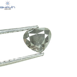 0.60 CT Heart Shape Natural Diamond Salt And pepper Color I3 Clarity (4.54 MM)