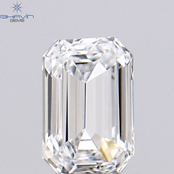 0.09 CT エメラルド シェイプ ナチュラル ダイヤモンド ホワイト カラー VS1 クラリティ (3.15 MM)