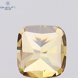 0.38 CT, Cushion Diamond, Pinkish Brown  Color, Clarity  VS1 (4.02 MM)