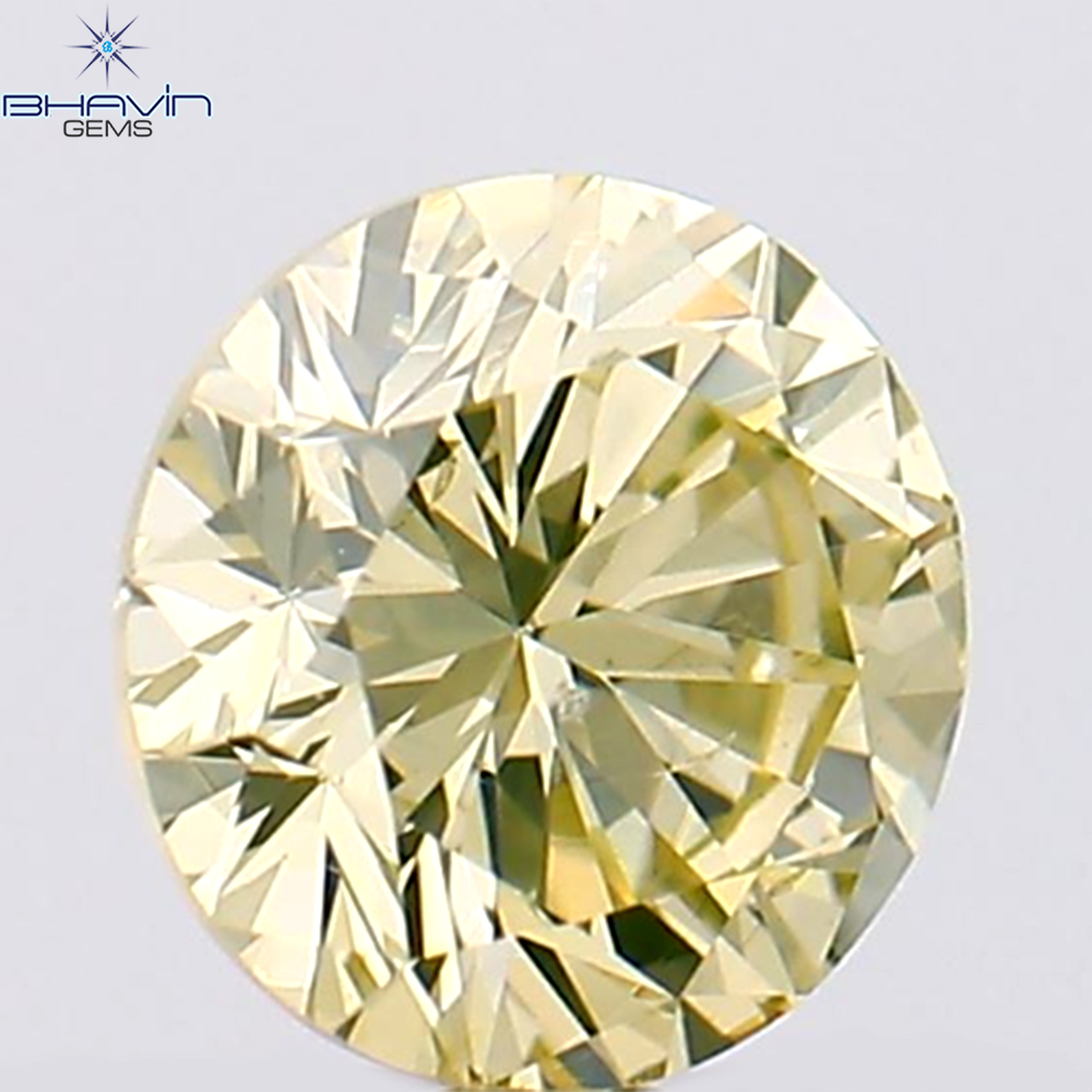 0.30 CT Round Shape Natural Loose Diamond Yellow Color VS2 Clarity (4.18 MM)