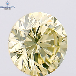 0.30 CT Round Shape Natural Loose Diamond Yellow Color VS2 Clarity (4.18 MM)