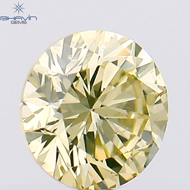 0.30 CT Round Shape Natural Loose Diamond Yellow Color VS2 Clarity (4.18 MM)