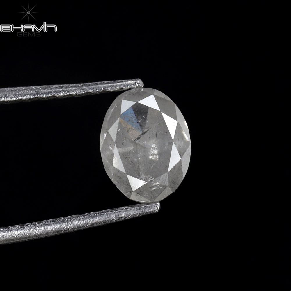 0.72 CT Oval Shape Natural Diamond White Milky Color I3 Clarity (6.15 MM)