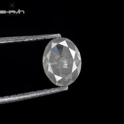 0.72 CT Oval Shape Natural Diamond White Milky Color I3 Clarity (6.15 MM)
