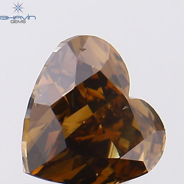 0.50 CT Heart Shape Natural Diamond Red Color VS2 Clarity (4.88 MM)